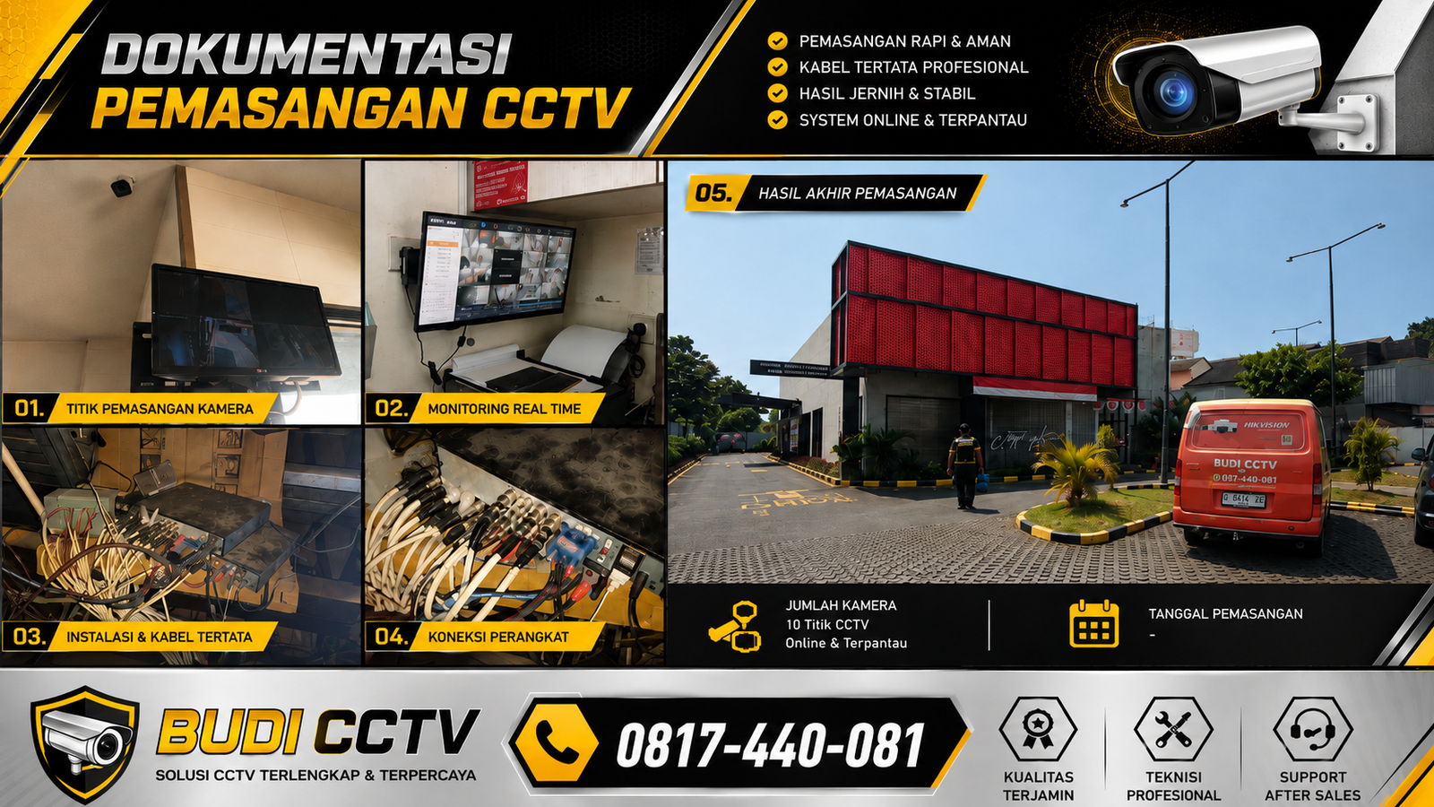 Pemasangan CCTV Hikvision KFC Tegal