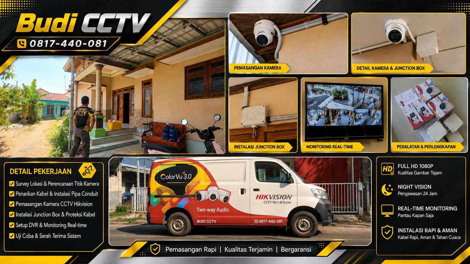 Pasang CCTV Hikvision Two Way Audio, Pemilik Rumah Tegal Lebih Tenang