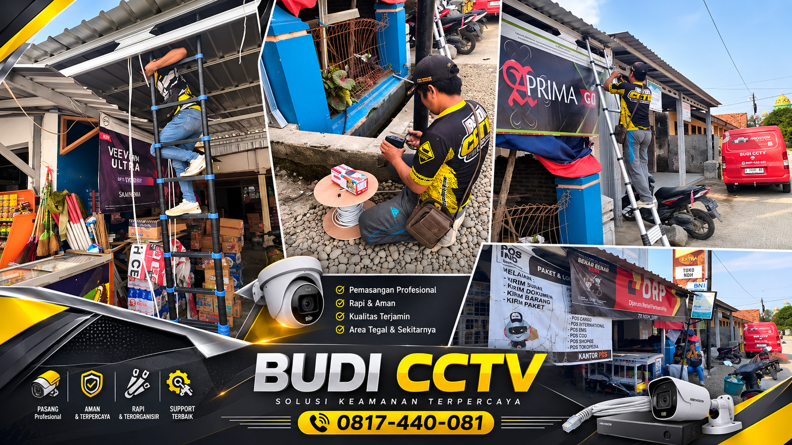 Instalasi CCTV Hikvision, Solusi Cegah Kerugian Usaha di Tegal