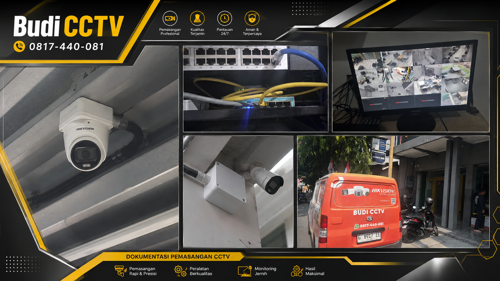 Instalasi CCTV Hikvision di Kantor Bank Tegal Tanpa Mengganggu Aktivitas