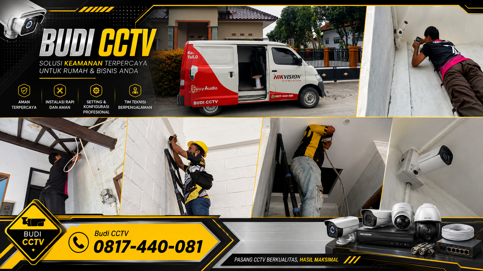 Pemasangan CCTV Hikvision di Salah Satu Rumah Tegal