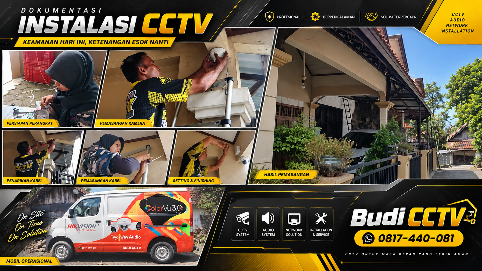 Pemasangan CCTV HiLook IP Camera di Rumah Tegal, Keamanan Jangka Panjang
