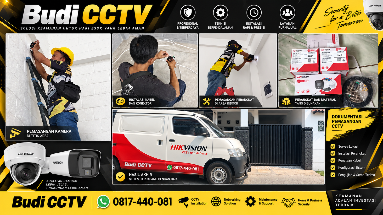 Instalasi CCTV Hikvision di Tegal, Layanan Purna Jual yang Menyeluruh