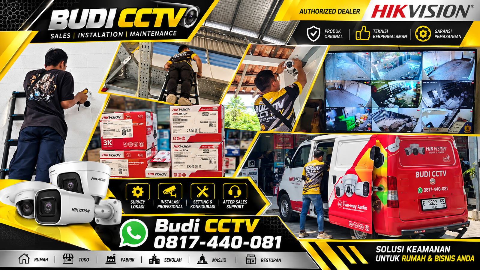 Pemasangan CCTV Hikvision Tegal untuk Gudang dengan Teknologi Pengawasan Terkini