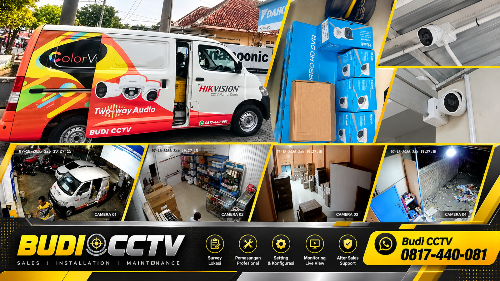 Pemasangan CCTV Hilook Tegal dengan Garansi Resmi untuk Toko Elektronik