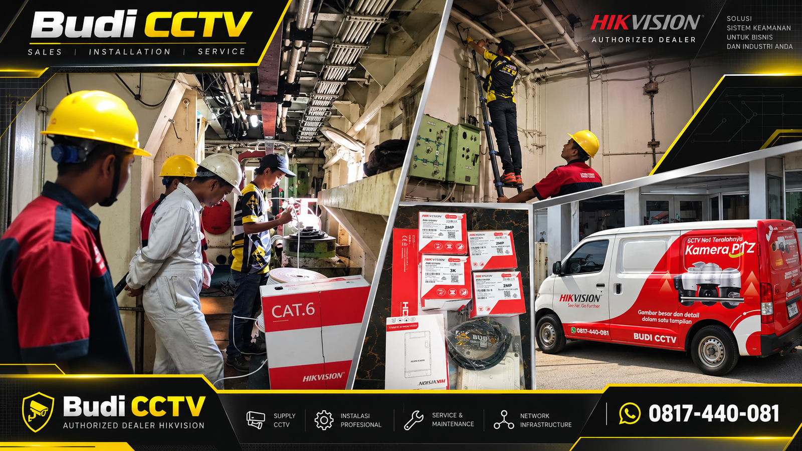 Instalasi CCTV Hikvision Terintegrasi untuk Pabrik di Tegal