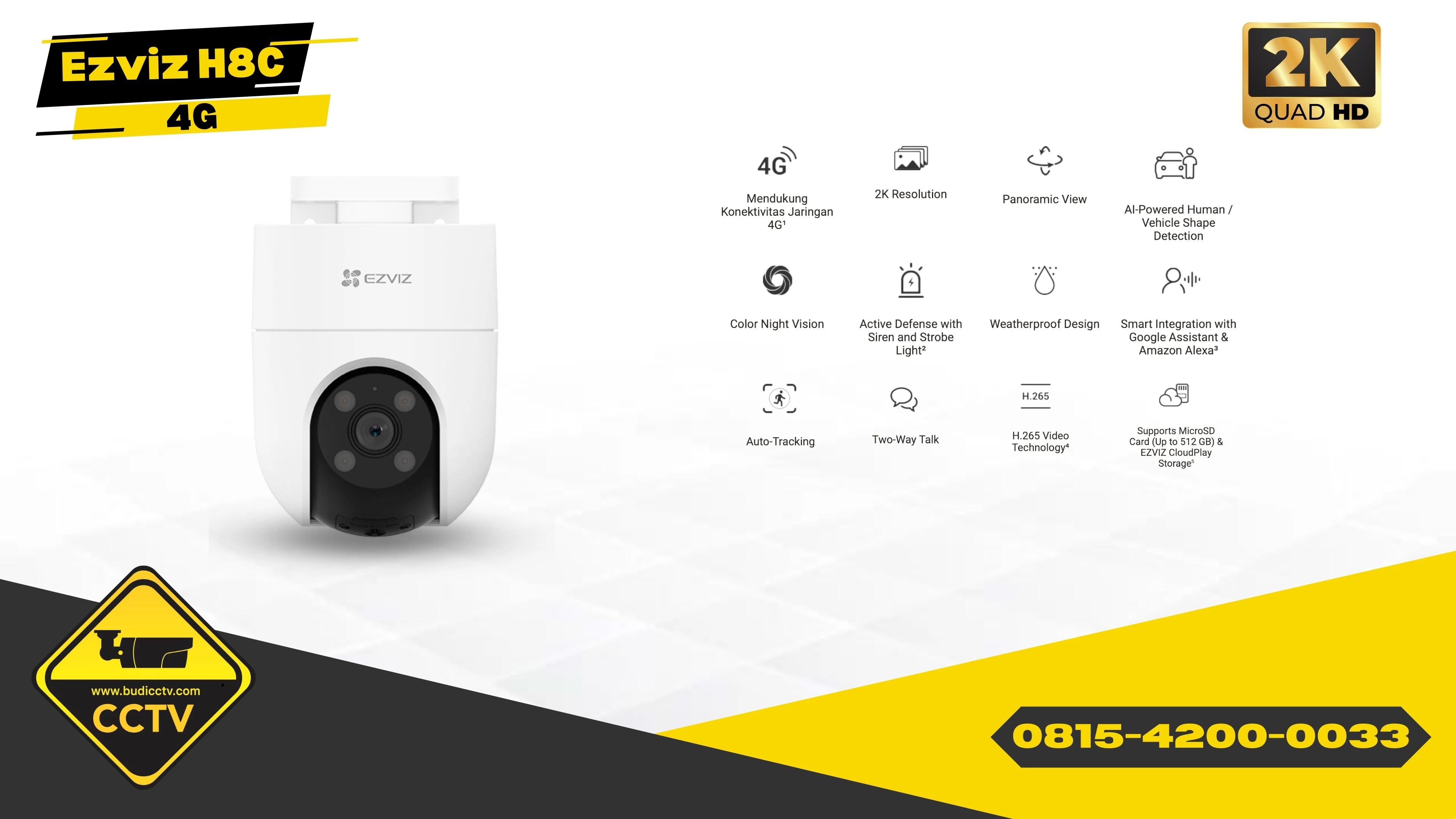 EZVIZ H8c 4G: Solusi CCTV WiFi Murah di Tegal Tanpa Ribet Sinyal8993988225065