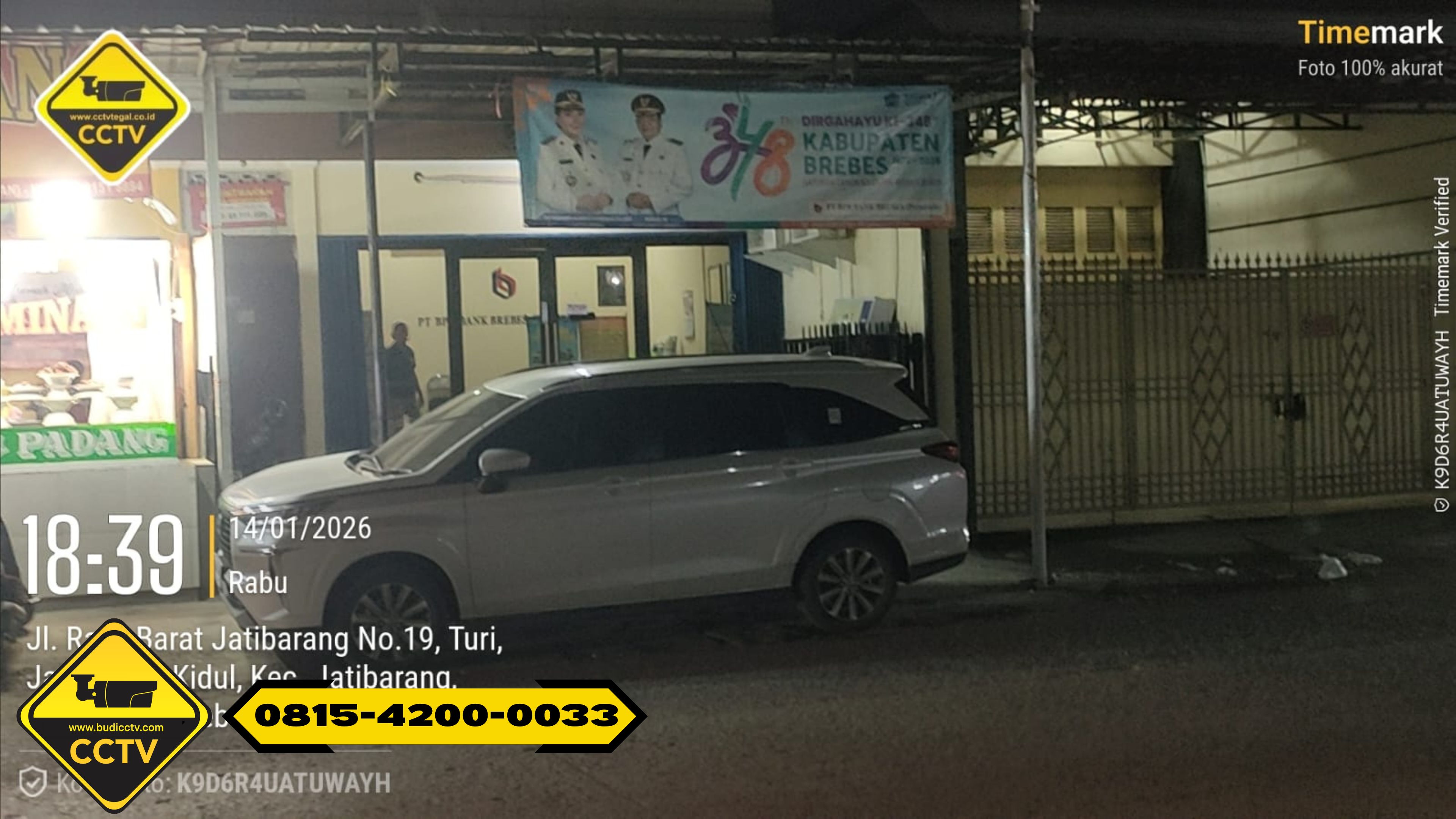 Pemasangan CCTV Hikvision 4 Channel Smart Hybrid Light 5MP di Ruko Wilayah Jatibarang