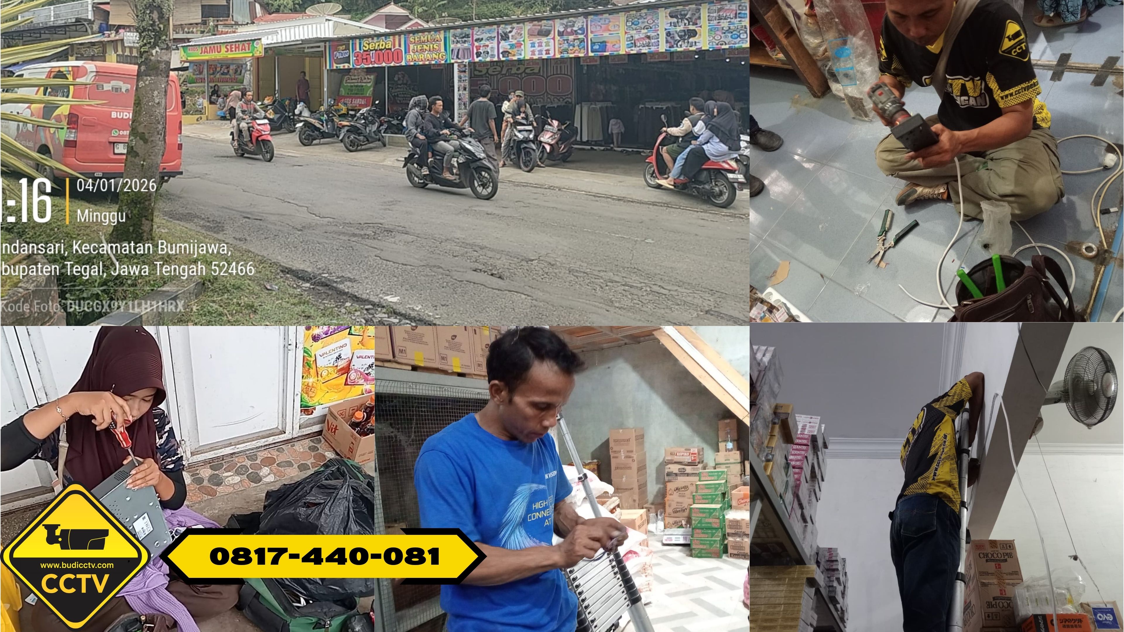 Pemasangan CCTV Hikvision 4 Channel 2MP Smart Hybrid Light + ColorVu Audio + Two Way Audio di Ruko Balamoa