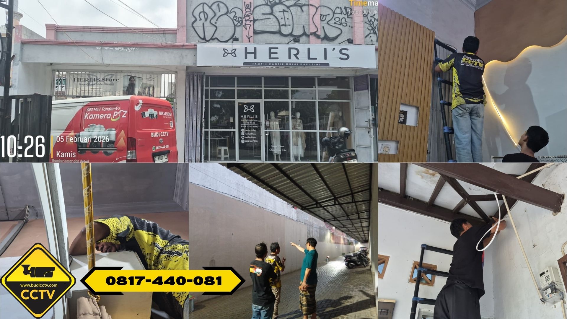 Pemasangan CCTV di Herli's Store, Slerok – Tegal