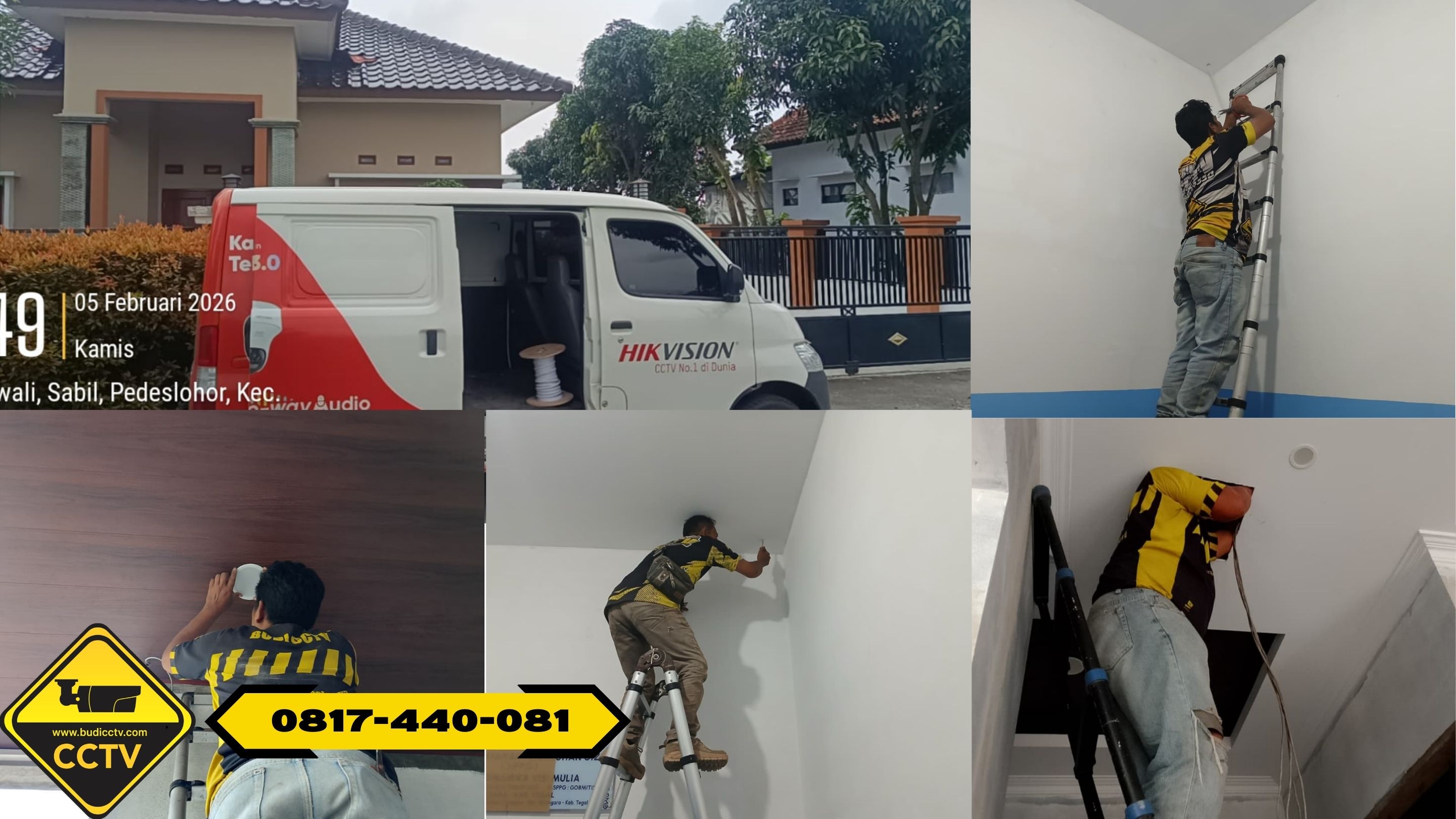 Jasa Pasang CCTV Hikvision 4 Channel di Rumah Bersoleh, Tegal