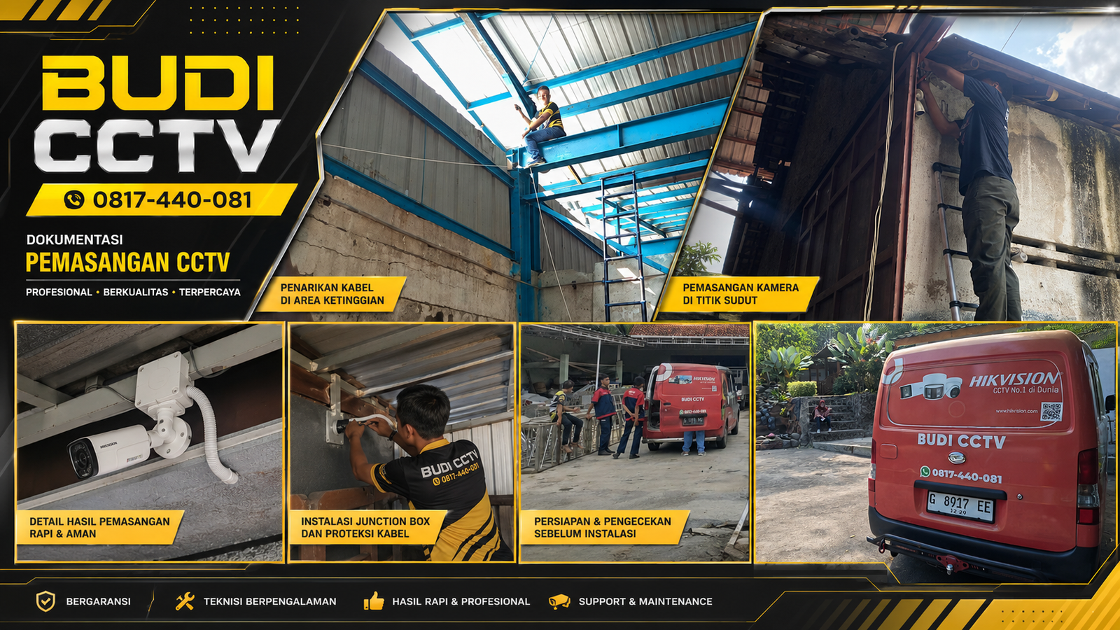 Instalasi CCTV Pabrik Tegal, Tanpa Blind Spot